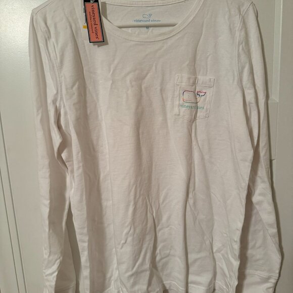 Vineyard Vines Long Sleeve Womens Small Rainbow Whale tee - Picture 3 of 4